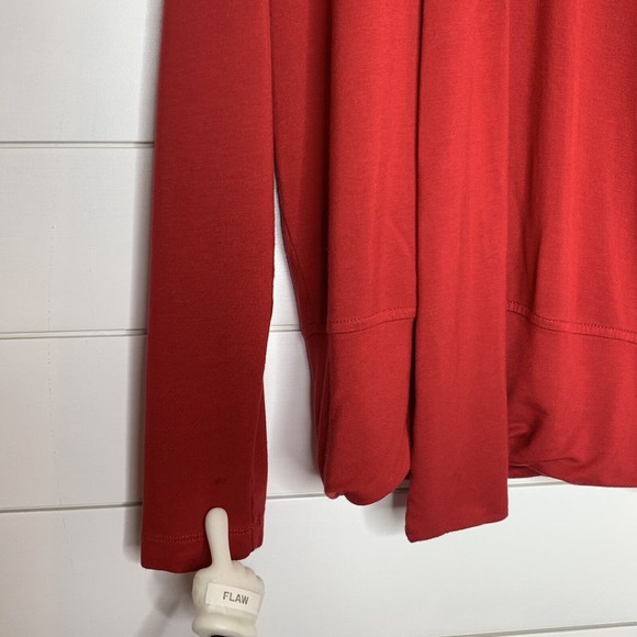 Cabi Medium Top 3804 Red SOFT Ties at V-Neck Long Sleeve Tess Tee Christmas - Picture 7 of 7
